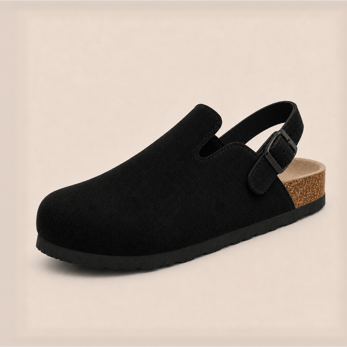 Genuine Suede Backstrap Clogs by Qomfrt