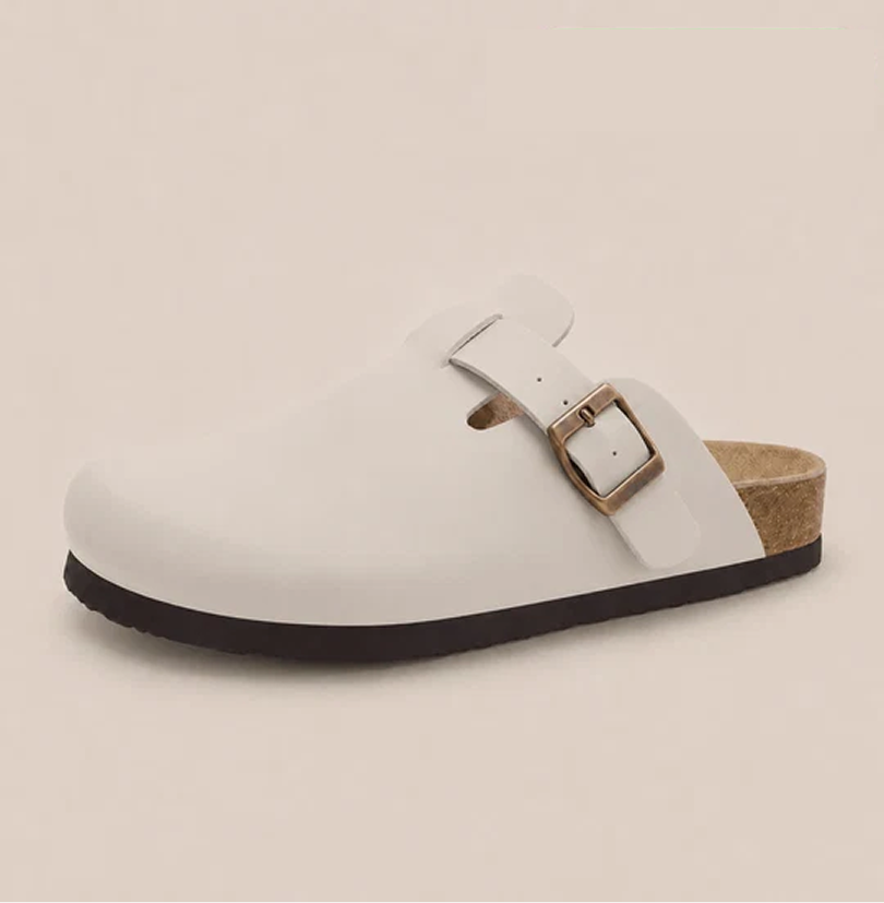 Smooth Vegan Leather Clogs by Qomfrt